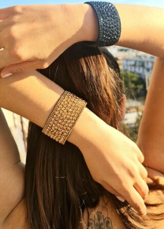 LEATHER ENCRUSTED BRACELET