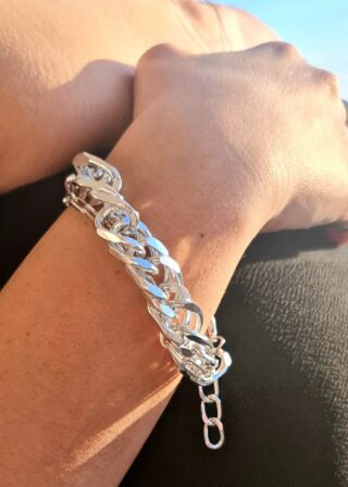 CUBANO SILVER CHAIN BRACELET
