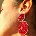 EARRINGS BURGUNDY