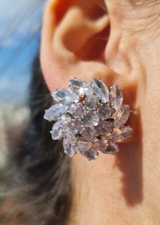 SILVER GLAMOUR EARRINS